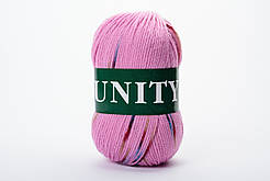 Пряжа вовняна Vita UNITY, Color No.2044 рожевий із веселкою