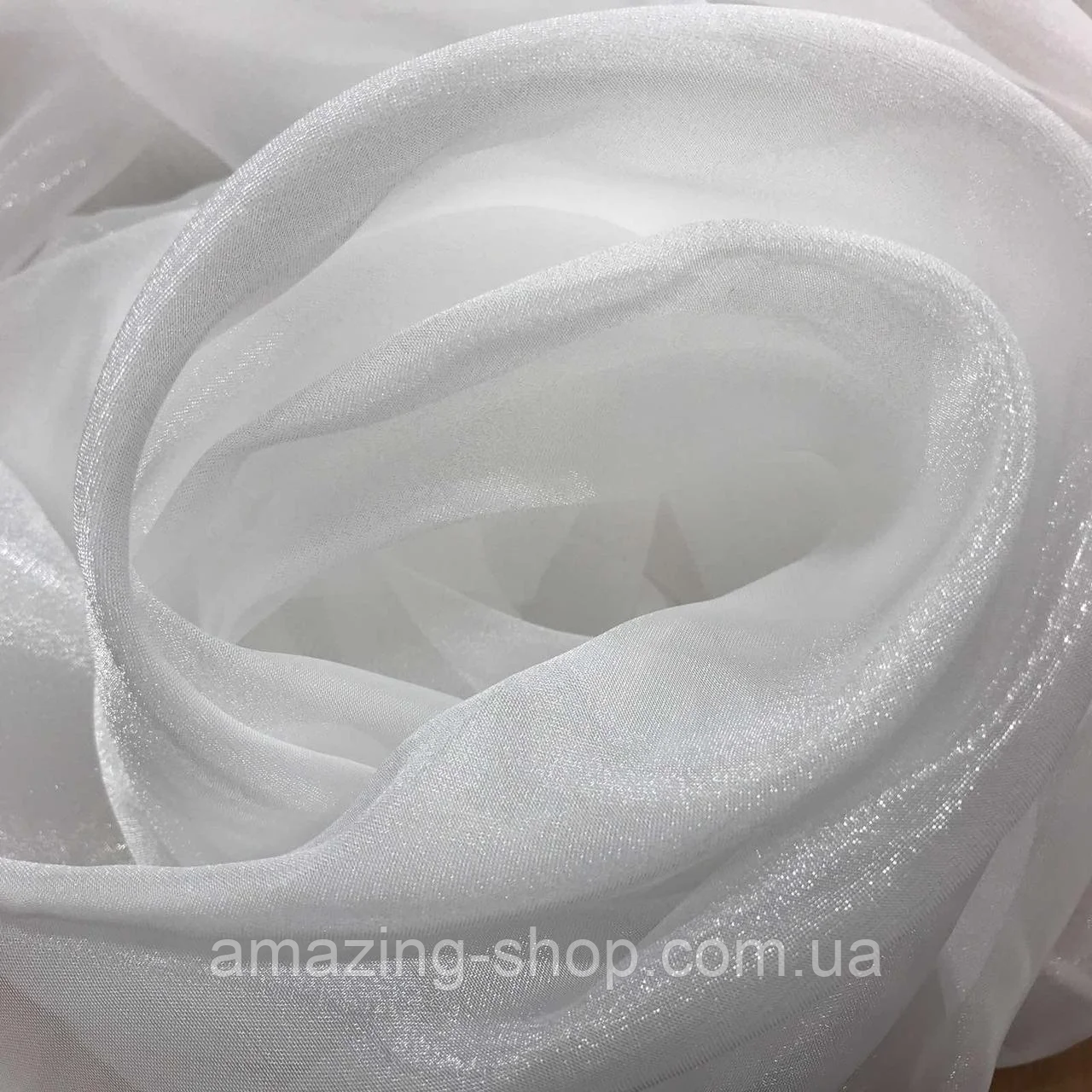 Готовий тюль із кристалону Турецький тюль Тюль на тасьмі Білий тюль 400х270 Якісна паста, фото 1