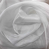 Готовий тюль із кристалону Турецький тюль Тюль на тасьмі Білий тюль 400х270 Якісна паста, фото 5