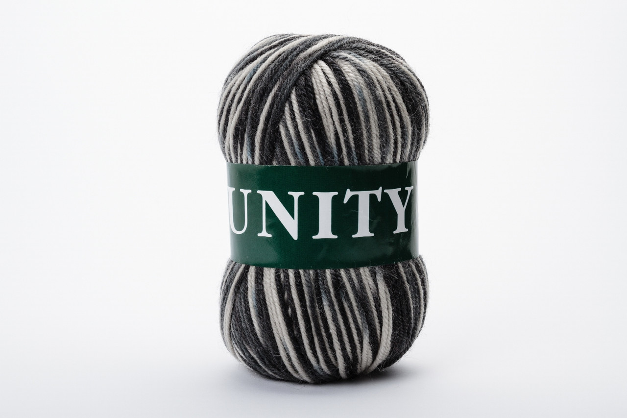 Пряжа вовняна Vita UNITY, Color No.2054 меланж беж+сірий+коричневий