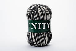 Пряжа вовняна Vita UNITY, Color No.2054 меланж беж + сірий + коричневий