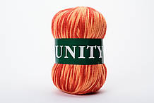 Пряжа вовняна Vita UNITY, Color No.2060 меланж оранж+червоний
