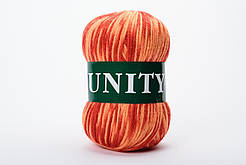 Пряжа вовняна Vita UNITY, Color No.2060 меланж оранж + червоний
