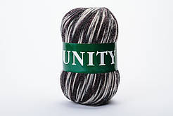 Пряжа вовняна Vita UNITY, Color No.2061 меланж сірий + коричневий + чорний