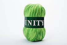 Пряжа вовняна Vita UNITY, Color No.2062 меланж салат+зелений
