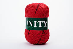 Пряжа вовняна Vita UNITY, Color No.2063 червоний + чорний
