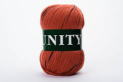 Пряжа вовняна Vita UNITY, Color No.2065 морквяний + веселка