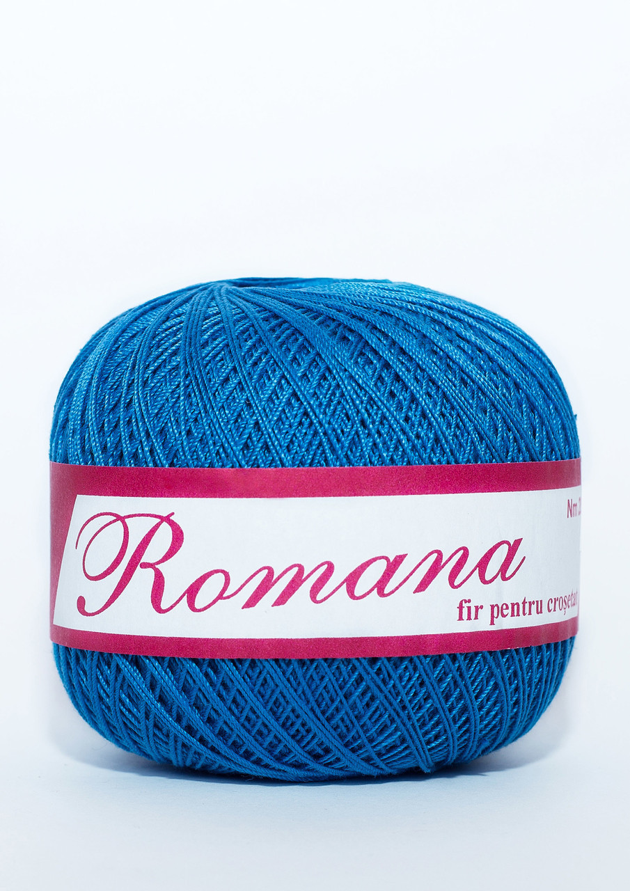 Пряжа Romanofir Romana 1232 насичений блакитний