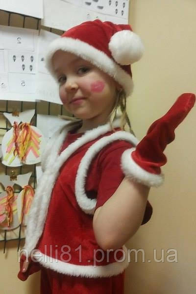 Карнавальный костюм Гномик красный, костюм Гнома, Санта Клауса, Дед мороз для детей, Гном 122 - фото 2 - id-p1294015755