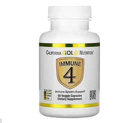 Вітаміни для імунітету California Gold Nutrition IMMUNE-4 (60 Veggie Capsules)