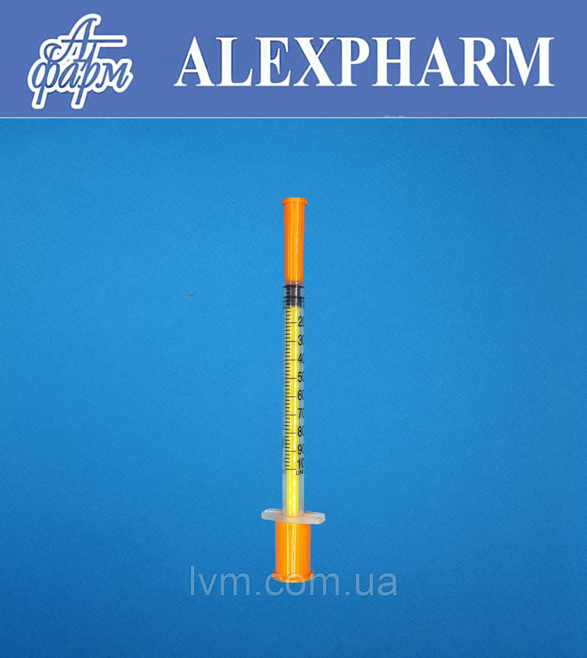 Шприц Інсуліновий 1мл U-100 з інтегрованою голкою 30G 0,30*13мм