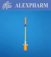 Шприц Інсуліновий 1мл U-100 з інтегрованою голкою 30G 0,30*13мм