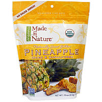 Ананасы сушеные, Pineapple, Dried & Unsulfured, Made in Nature, 213 г