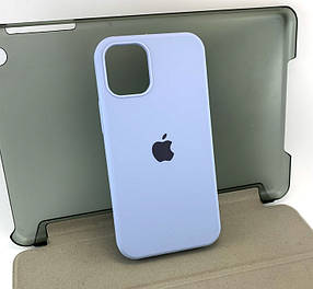 Чохол на iPhone 12 Mini накладка на бампер протиударний Original Silicone Case блакитний