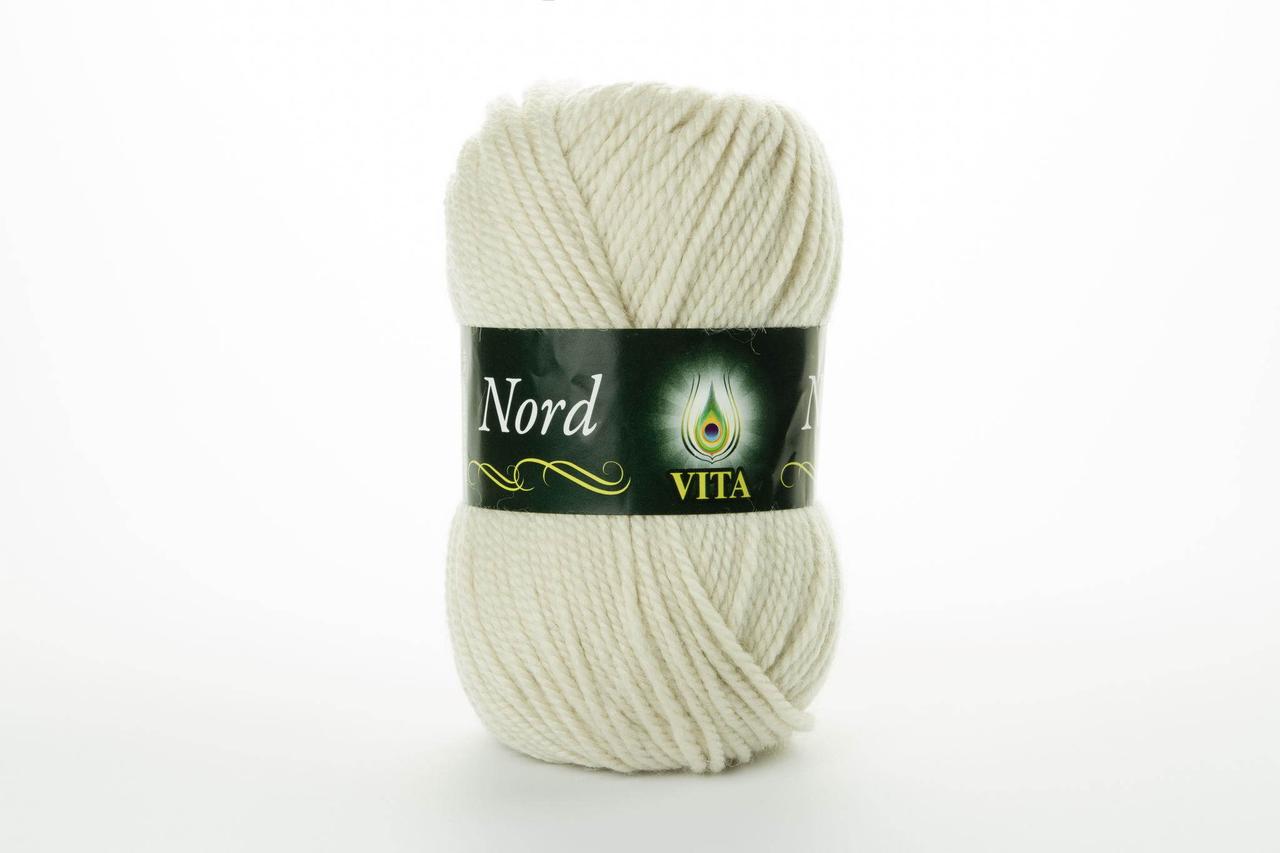 Напівшерстяна Пряжа VITA Nord, Color No.4763 світлий беж