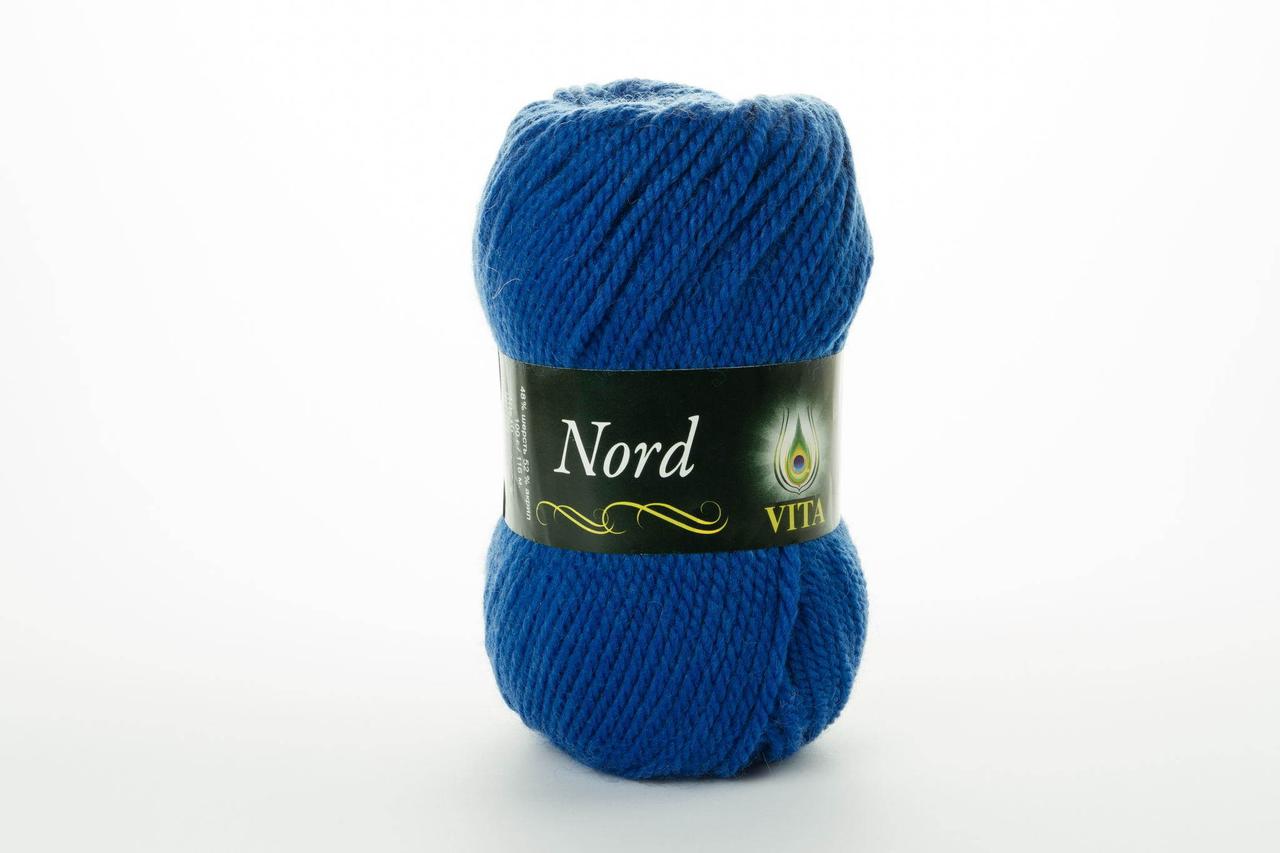 Пряжа напіввовняна VITA Nord, Color No.4765 синій електрик