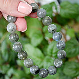 Браслет із натурального каменю лабрадор11 мм діаметр каменю, фото 3
