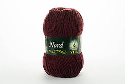 Пряжа напіввовняна VITA Nord, Color No.4777 бордо