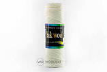 Пряжа Color City Yak wool 22 білий + жовто-блакитний меланж, фото 5