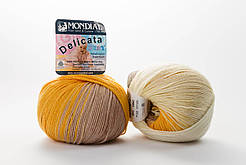 Пряжа Mondial Delicata Baby Color, Color No.0985 оранж + беж