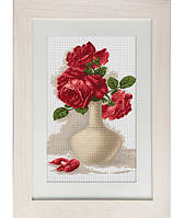Luca-S "Красные розы в вазе" B506 набор для вышивания крестом