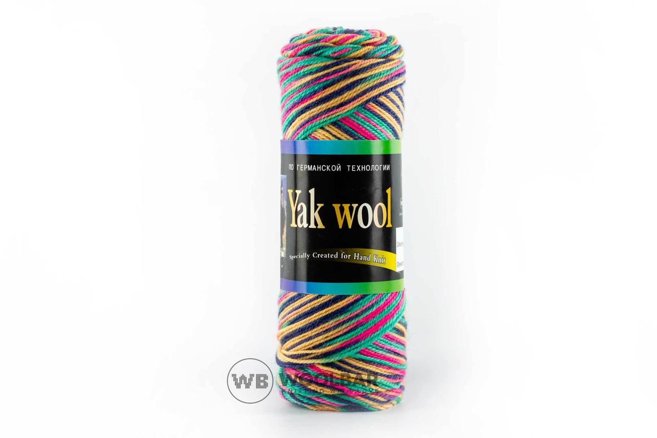 Пряжа Color City Yak wool 9908 пастельний веселка