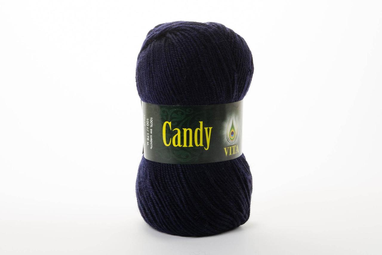 Пряжа вовняна Vita Candy, Color No.2502 темно-синій
