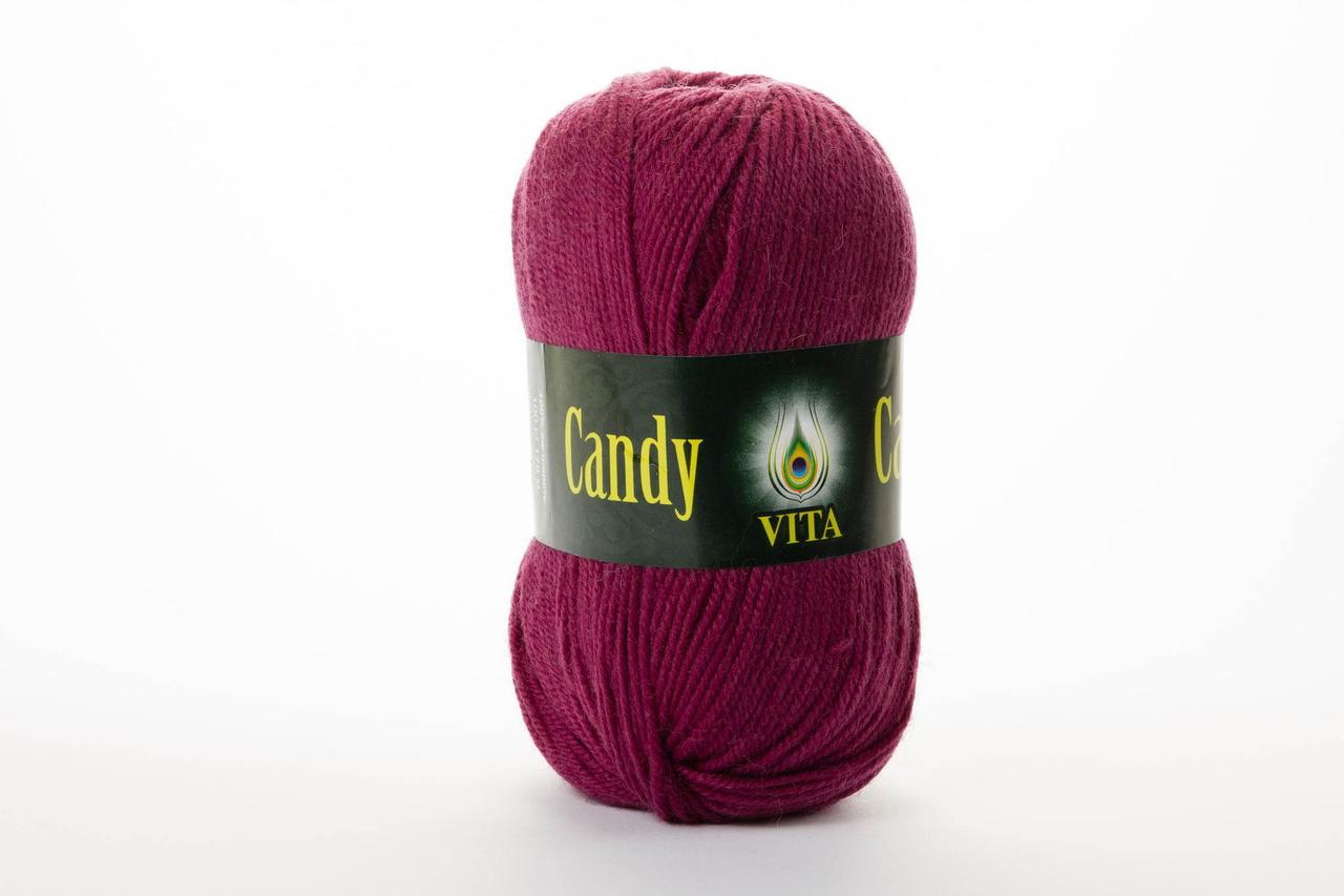 Пряжа вовняна Vita Candy, Color No.2505 баклажан