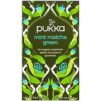 Pukka Herbs, Зеленый чая маття с мятой, 20 пакетиков зеленого чая, 1,5 г (0,05 унций) каждый