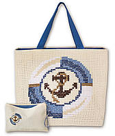 Luca-S набор для создания вышитой сумки "Синий якорь" BAG 003