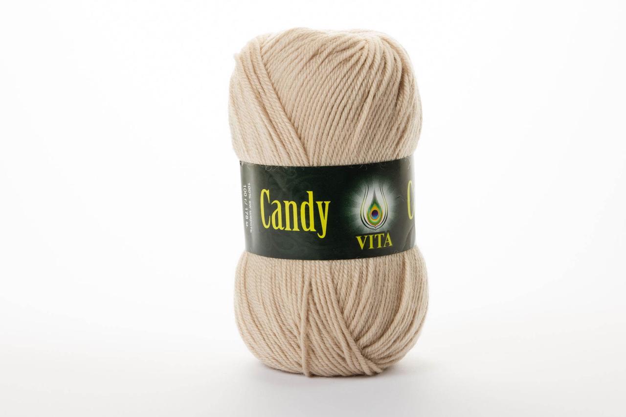 Пряжа вовняна Vita Candy, Color No.2518 світлий беж