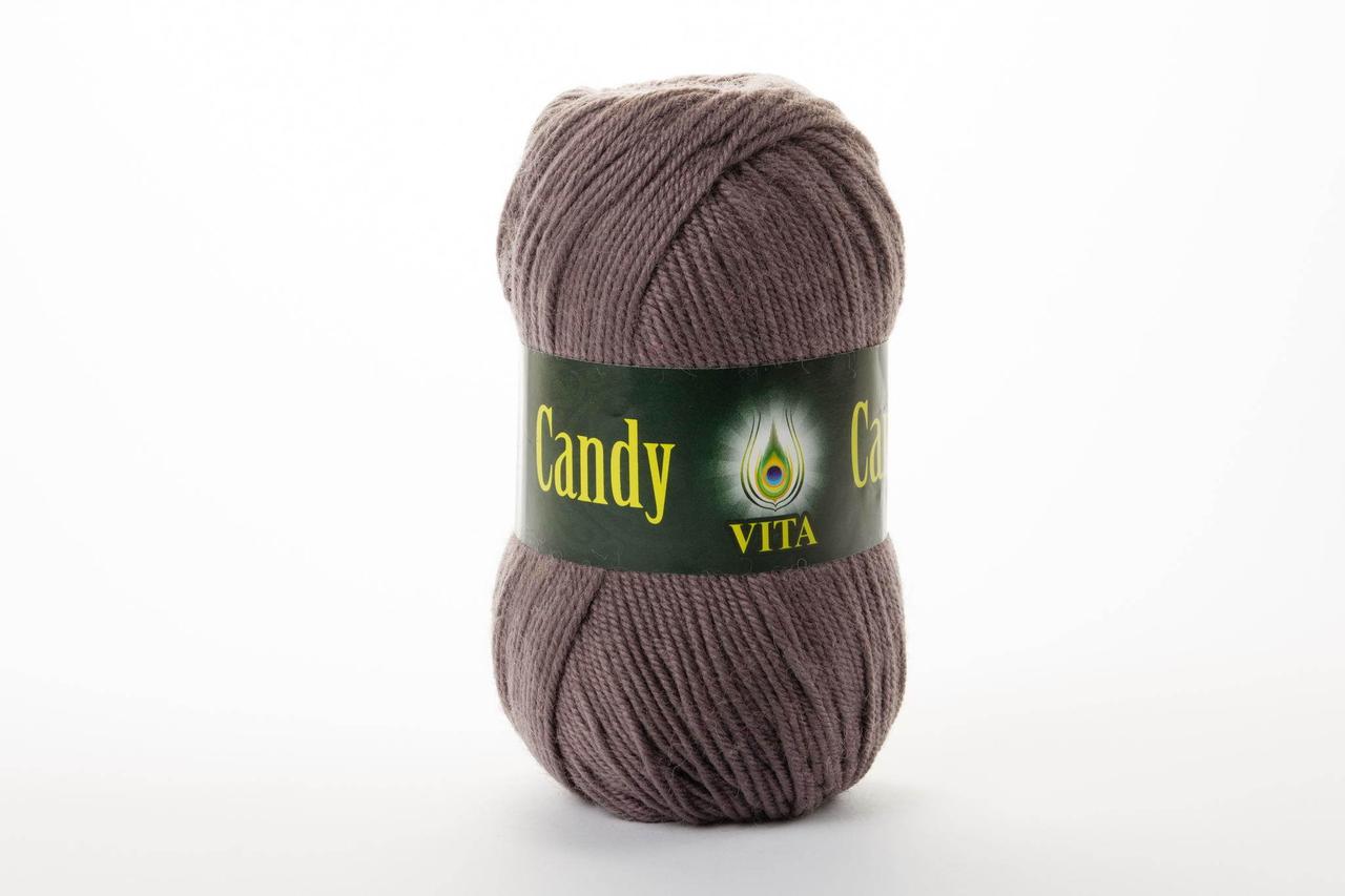 Пряжа вовняна Vita Candy, Color No.2522 світло-коричневий