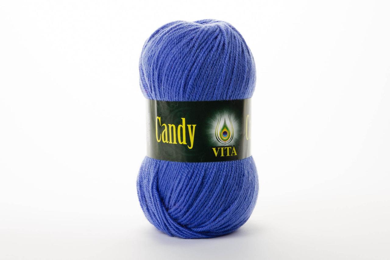 Пряжа вовняна Vita Candy, Color No.2528 насичений блакитний