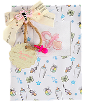 Luca-S набор для изготовления открытки "Новорожденному" (девочка) (S)P-4
