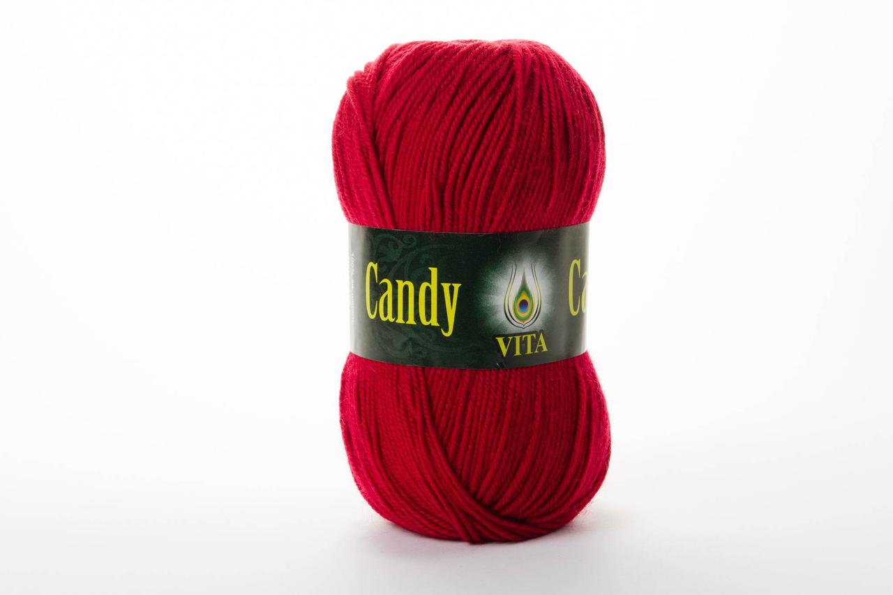 Пряжа вовняна Vita Candy, Color No.2536 темний малиново-бордовий