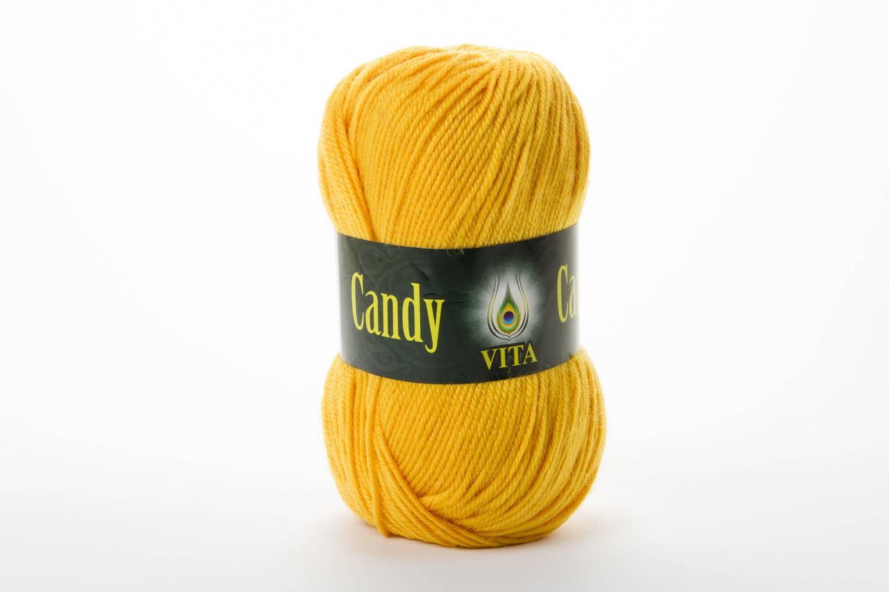 Пряжа вовняна Vita Candy, Color No.2541 жовтий