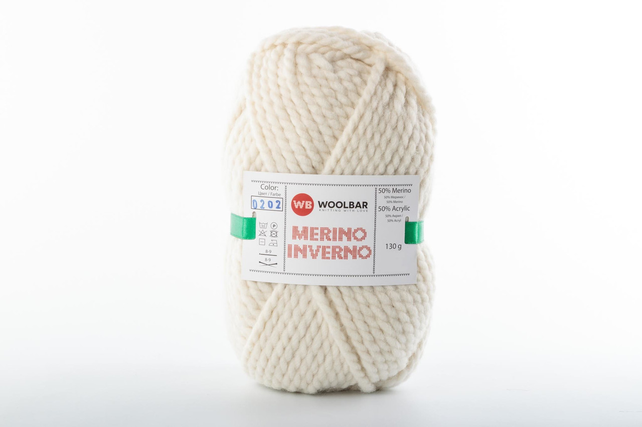 Пряжа Woolbar Merino Inverno 0202 молочний