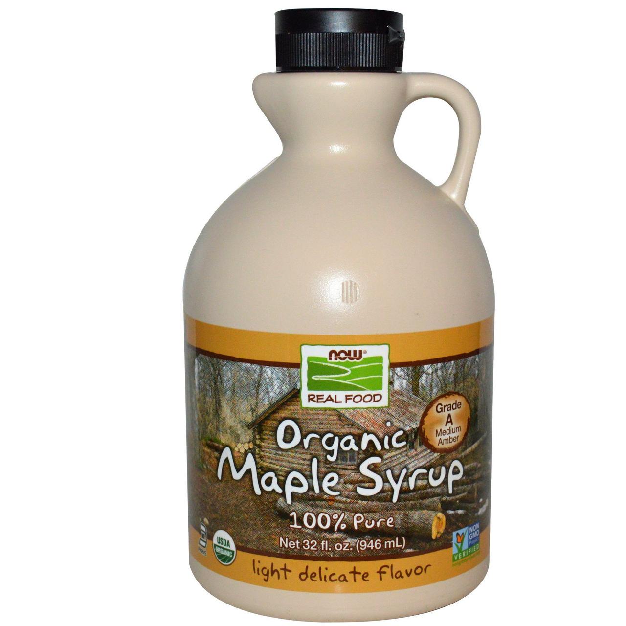 Кленовый сироп (янтарный), Maple Syrup, Now Foods, 946 мл - фото 1 - id-p1294011803