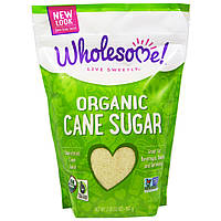 Wholesome Sweeteners, Inc., Органический тростниковый сахар, выпаренный сок сахарного тростника, 32 унции (907