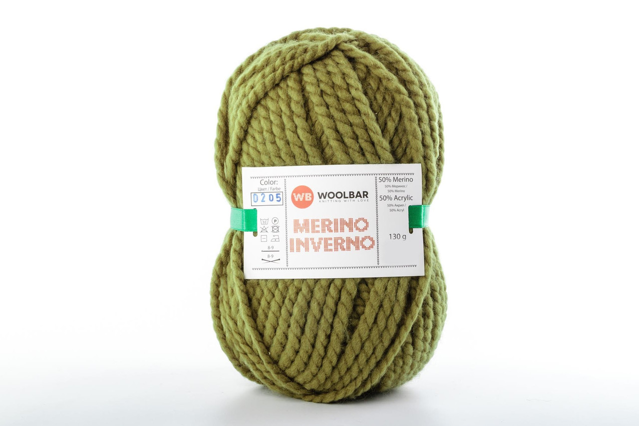 Пряжа Woolbar Merino Inverno 0205 хакі