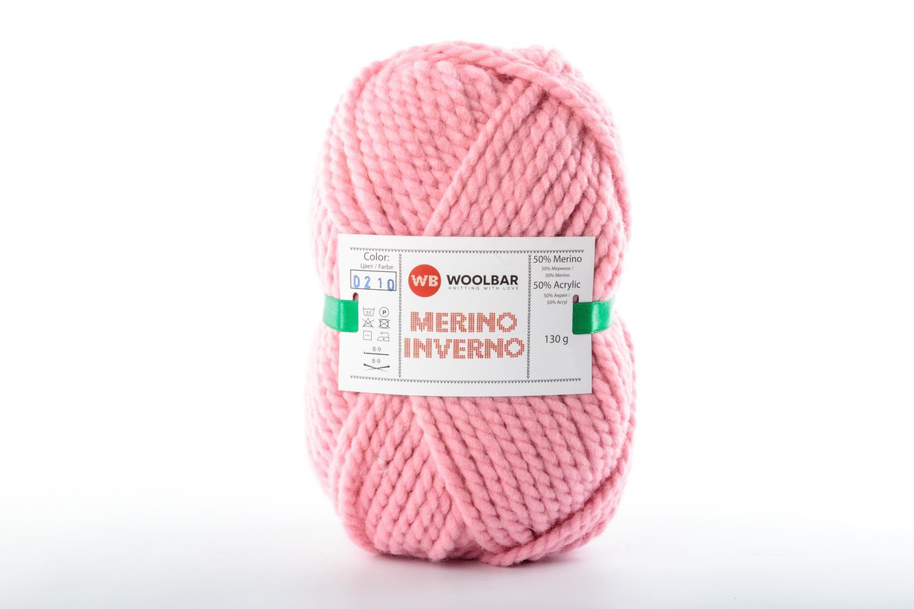 Пряжа Woolbar Merino Inverno 0210 рожевий