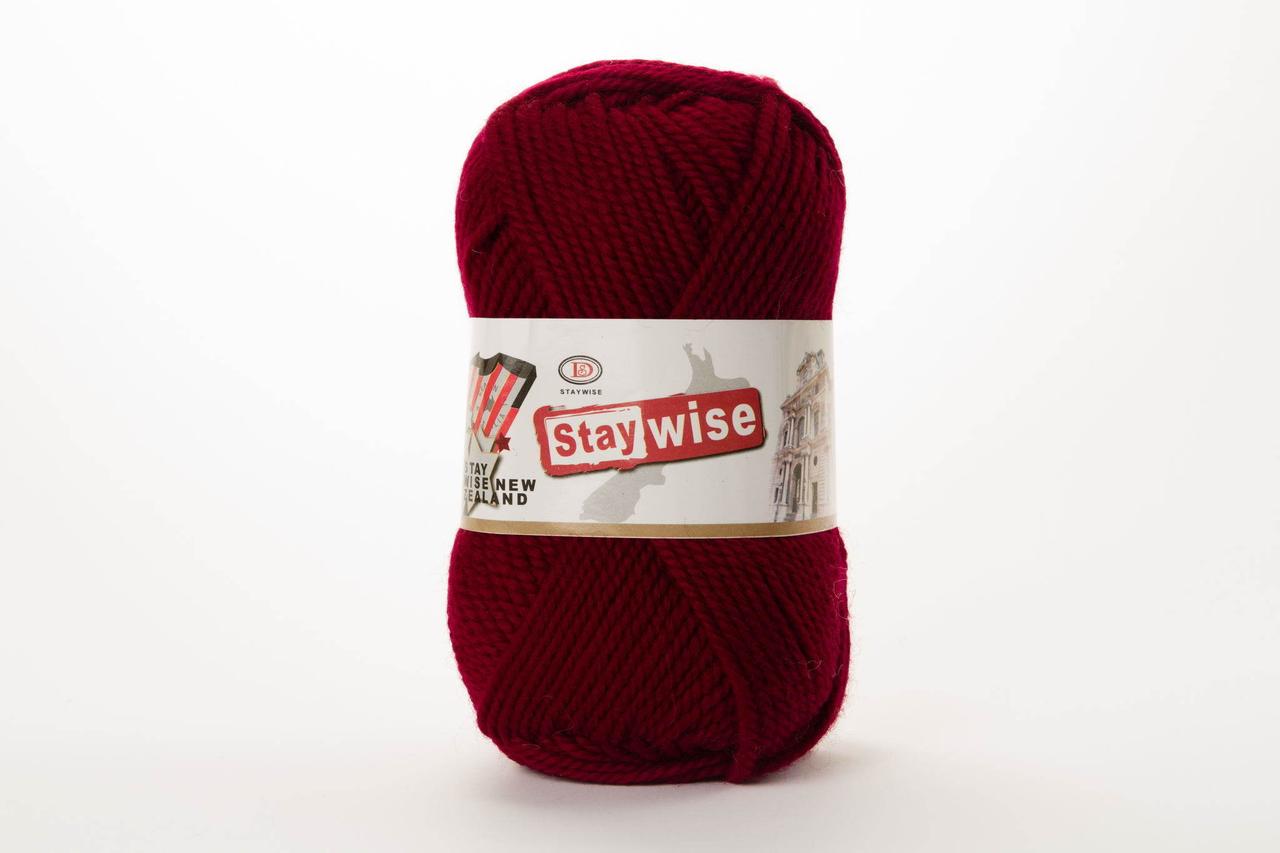 Пряжа напіввовняна Stay Wise, Color No.220 темний бордо