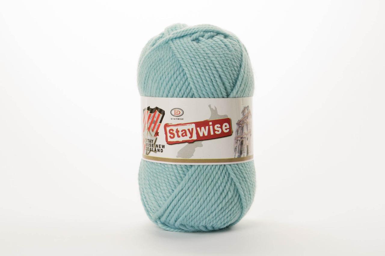 Напівшерстяна Пряжа Stay Wise, Color No.323 світлий блакитно-бірюзовий