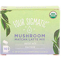 Four Sigmatic, Смесь для маття латте с грибами, 10 пакетиков, по 0,21 унции (6 г) каждый