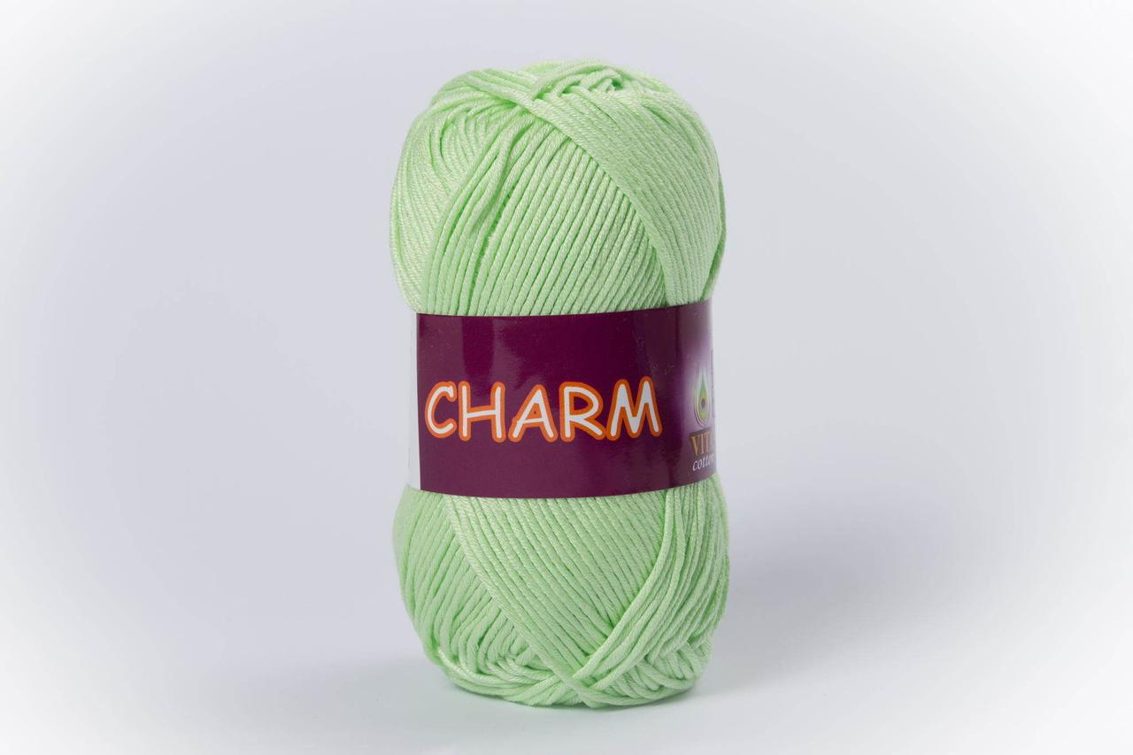 Пряжа бавовняна Vita Cotton Charm, Color No.4161 блідо-зелений