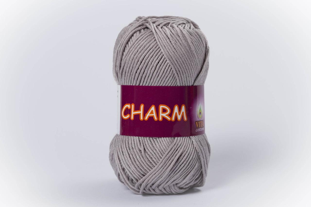Пряжа бавовняна Vita Cotton Charm, Color No.4179 світло-сірий