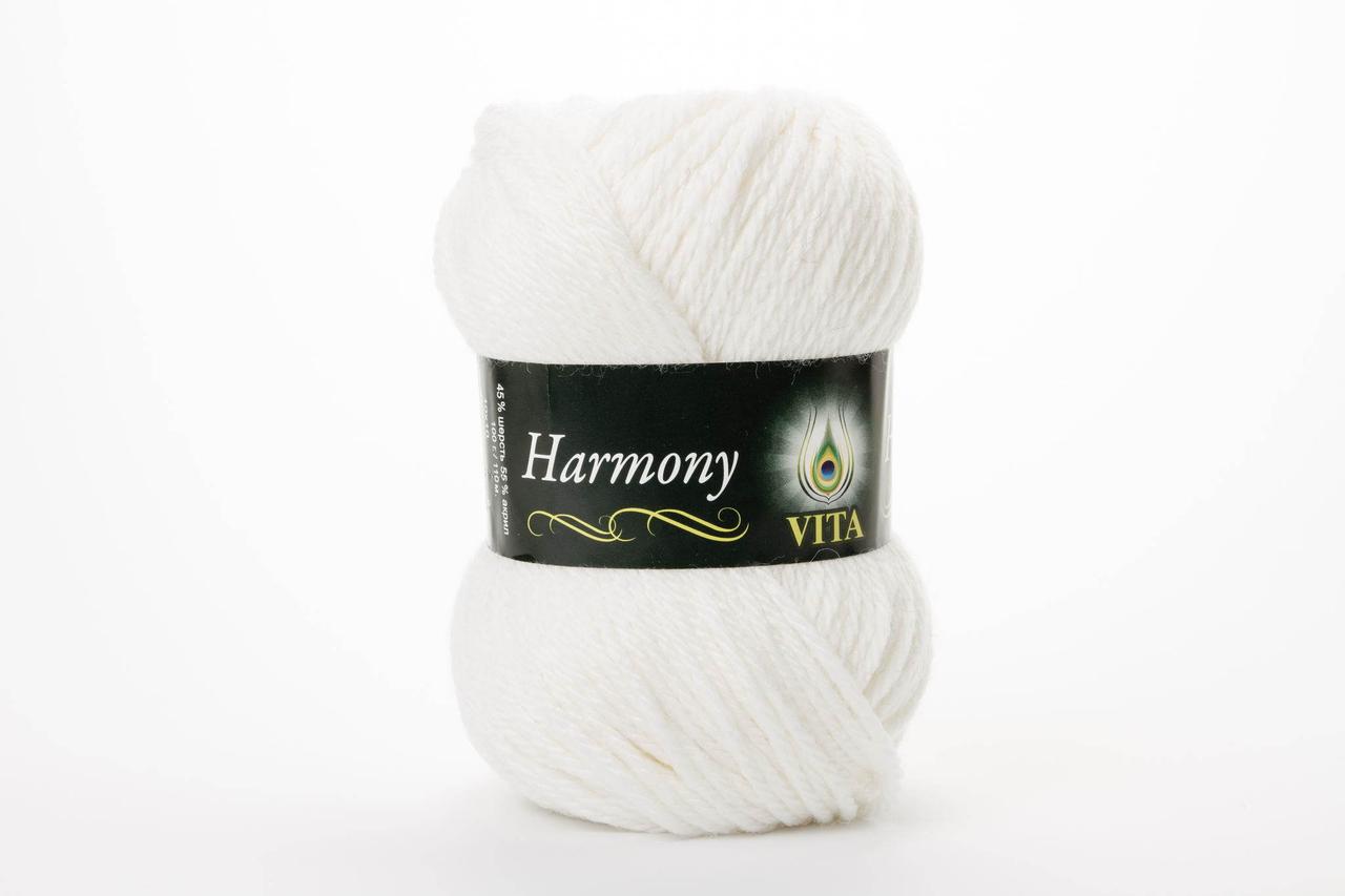 Пряжа напіввовняна VITA Harmony, Color No.6301 білий, фото 1