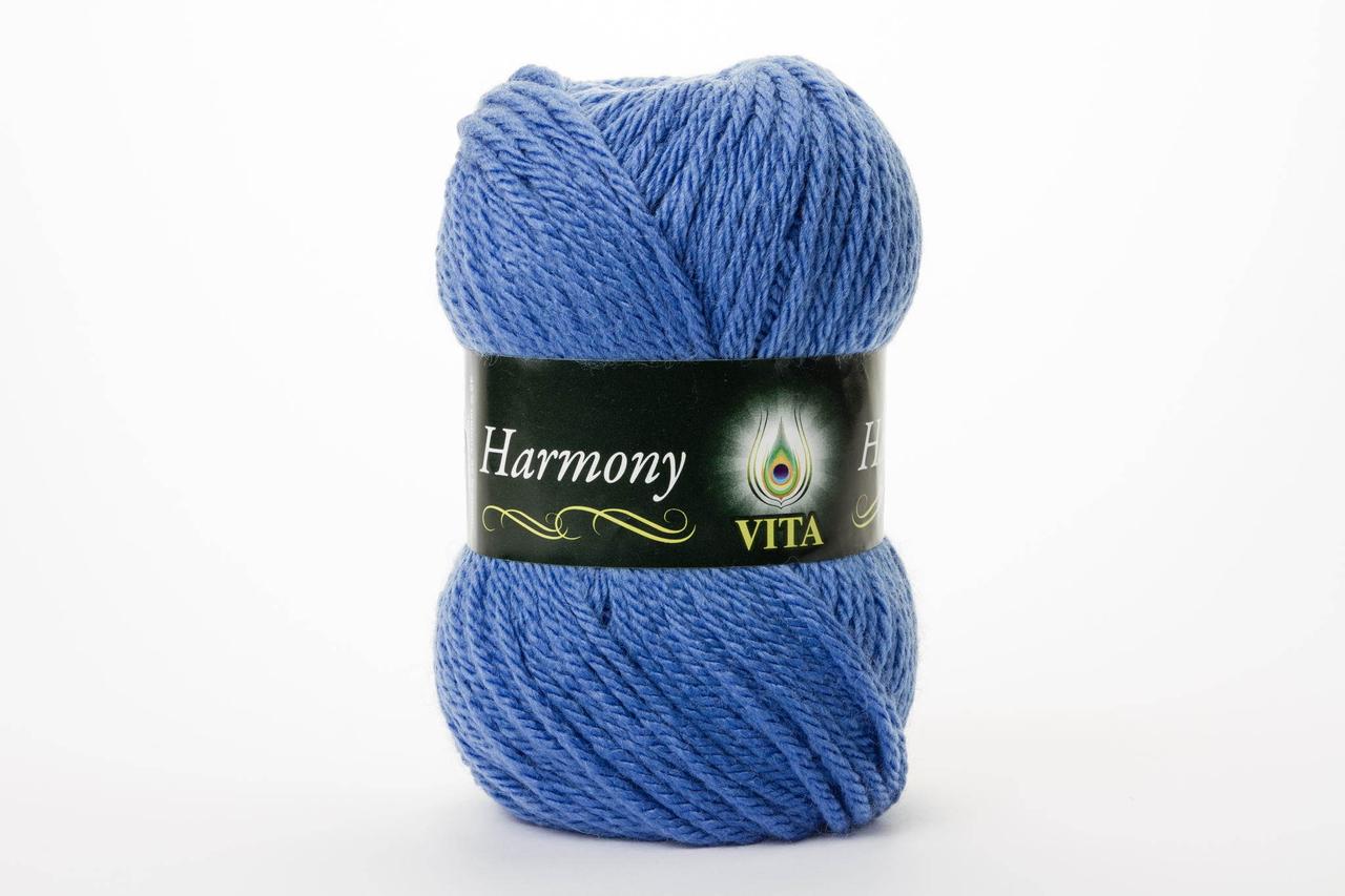 Пряжа напіввовняна VITA Harmony, Color No.6312 синій електрик
