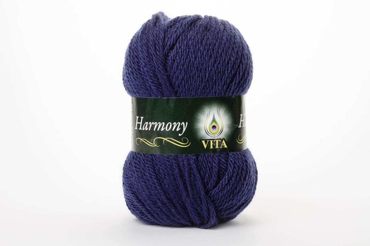 Пряжа напіввовняна VITA Harmony, Color No.6313 темно-синій