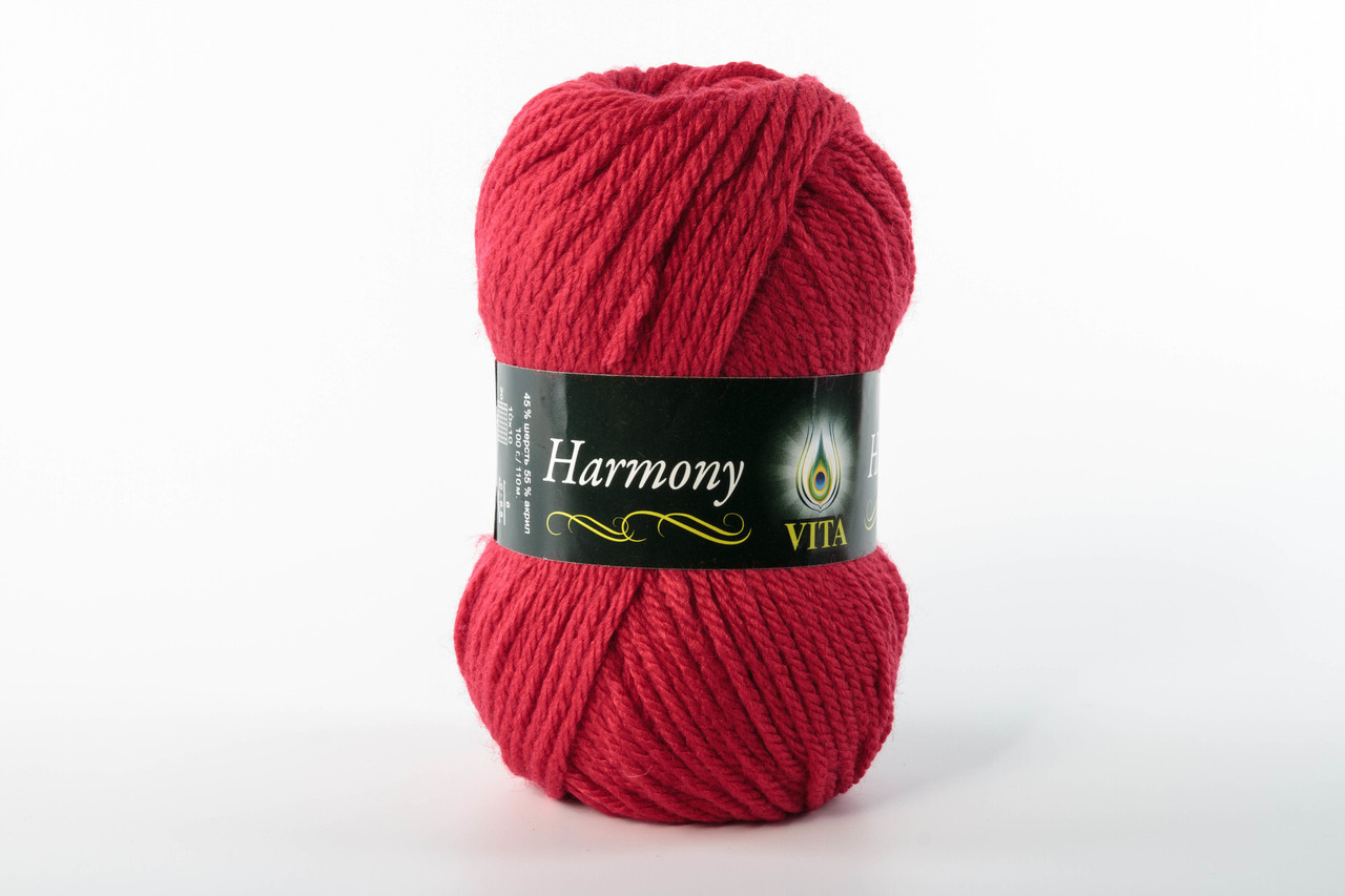 Пряжа напіввовняна VITA Harmony, Color No.6316 червоний